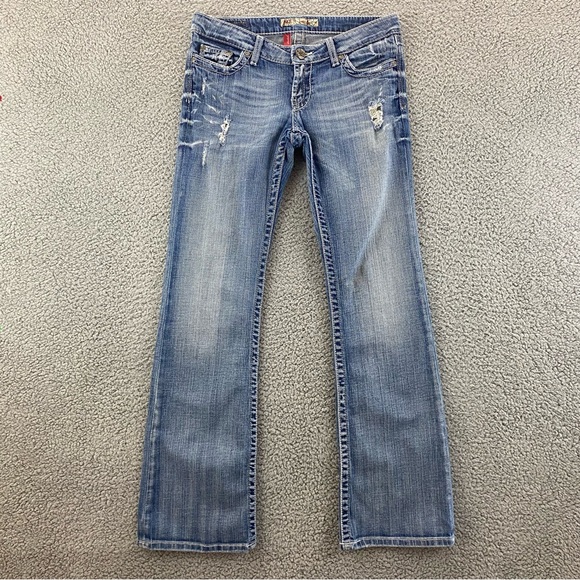BKE Denim - BKE Stella Boot Cut Stretch Jean Distressed Denim Women   -  Tag Size: 28 x 33.5